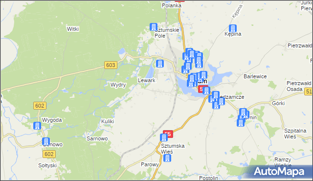 mapa Zajezierze gmina Sztum, Zajezierze gmina Sztum na mapie Targeo