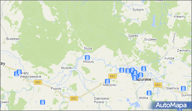 mapa Zakałcze Wielkie, Zakałcze Wielkie na mapie Targeo