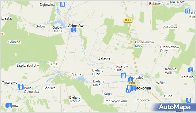 mapa Zakępie, Zakępie na mapie Targeo