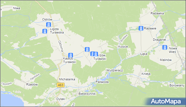 mapa Zakrzów Turawski, Zakrzów Turawski na mapie Targeo