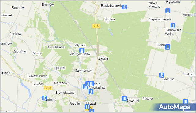 mapa Zaosie, Zaosie na mapie Targeo