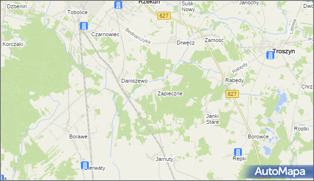 mapa Zapieczne, Zapieczne na mapie Targeo