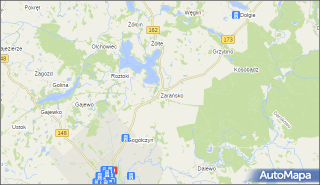 mapa Zarańsko, Zarańsko na mapie Targeo