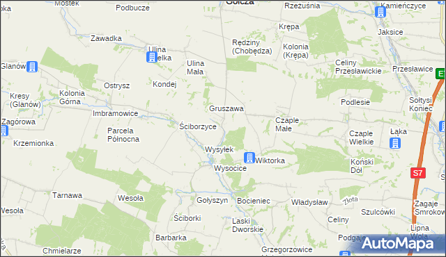 mapa Żarnowica, Żarnowica na mapie Targeo