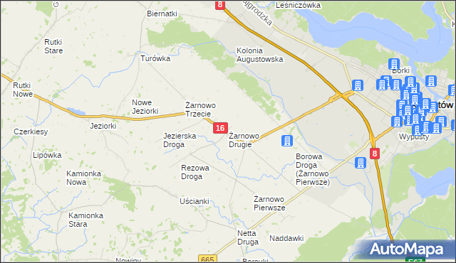 mapa Żarnowo Drugie, Żarnowo Drugie na mapie Targeo