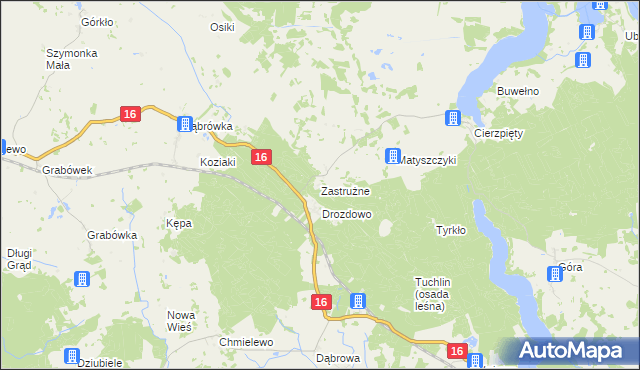 mapa Zastrużne, Zastrużne na mapie Targeo