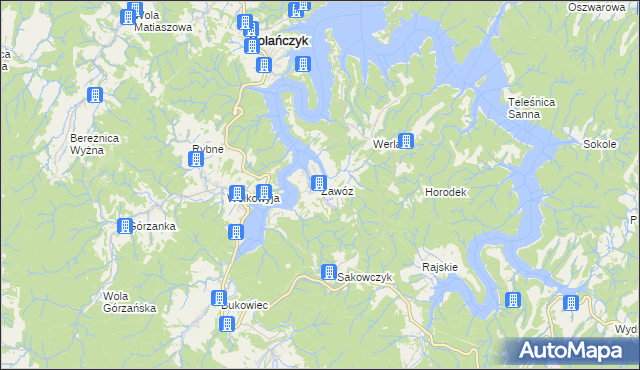 mapa Zawóz, Zawóz na mapie Targeo