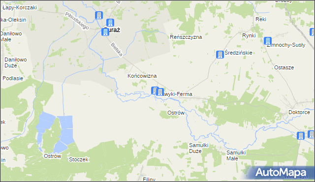 mapa Zawyki-Ferma, Zawyki-Ferma na mapie Targeo