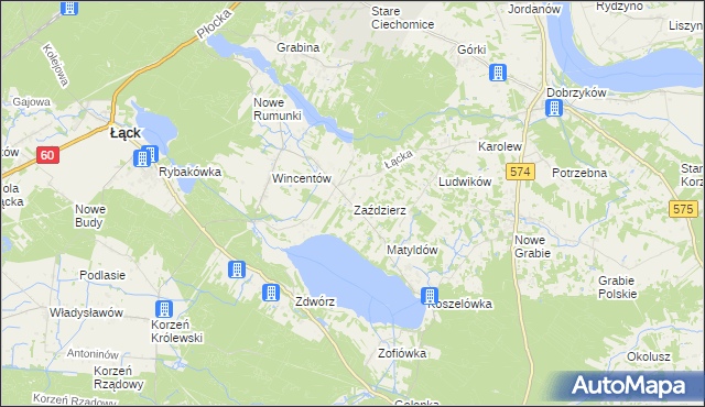 mapa Zaździerz, Zaździerz na mapie Targeo