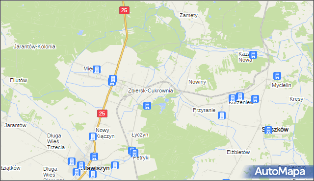 mapa Zbiersk-Kolonia, Zbiersk-Kolonia na mapie Targeo