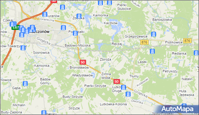 mapa Zbiroża, Zbiroża na mapie Targeo