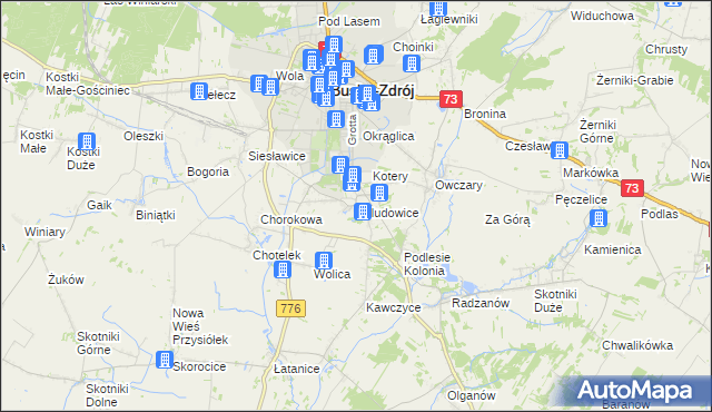 mapa Zbludowice, Zbludowice na mapie Targeo