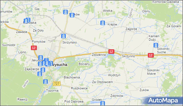 mapa Zbożenna, Zbożenna na mapie Targeo