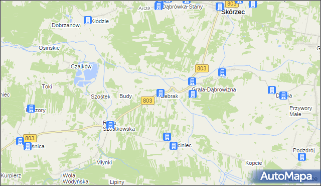 mapa Żebrak, Żebrak na mapie Targeo