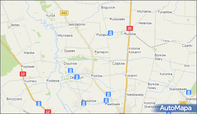 mapa Żegocin gmina Blizanów, Żegocin gmina Blizanów na mapie Targeo