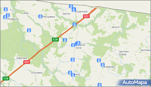 mapa Żelazna Góra, Żelazna Góra na mapie Targeo