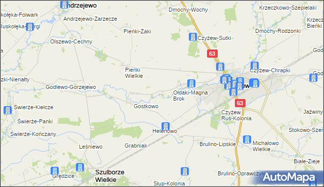 mapa Żelazy-Brokowo, Żelazy-Brokowo na mapie Targeo