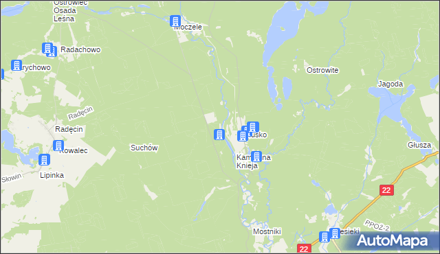 mapa Żeleźnica gmina Dobiegniew, Żeleźnica gmina Dobiegniew na mapie Targeo