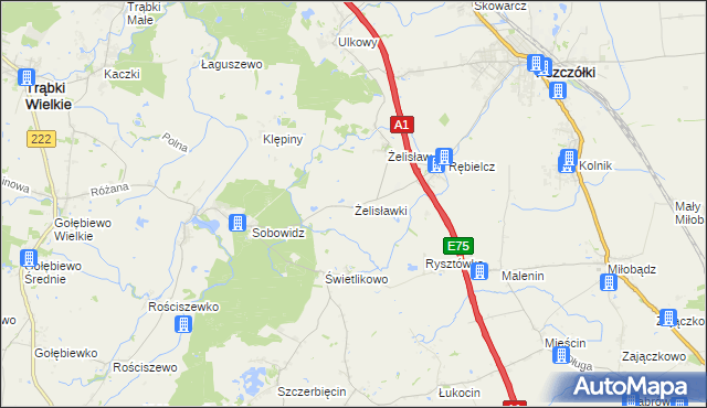 mapa Żelisławki, Żelisławki na mapie Targeo