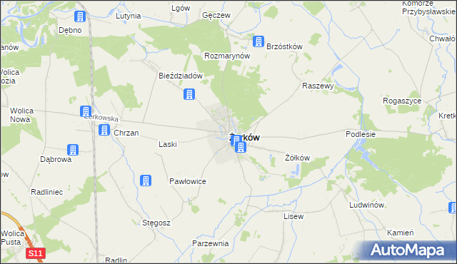 mapa Żerków powiat jarociński, Żerków powiat jarociński na mapie Targeo