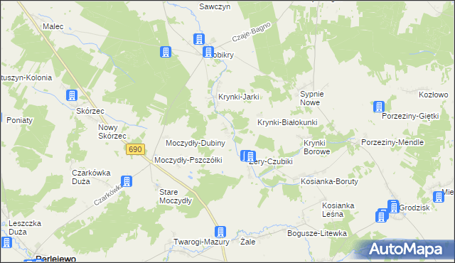 mapa Żery Bystre, Żery Bystre na mapie Targeo