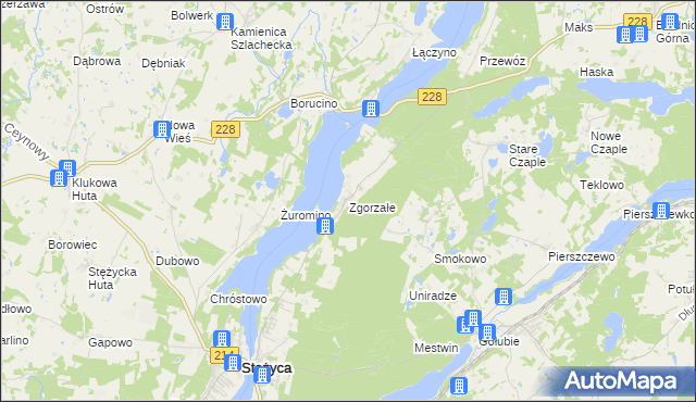 mapa Zgorzałe, Zgorzałe na mapie Targeo