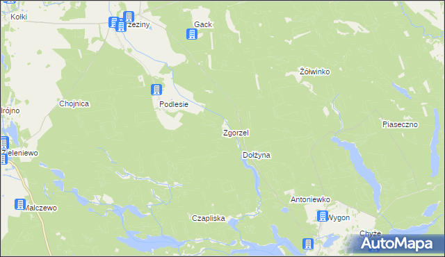 mapa Zgorzel, Zgorzel na mapie Targeo