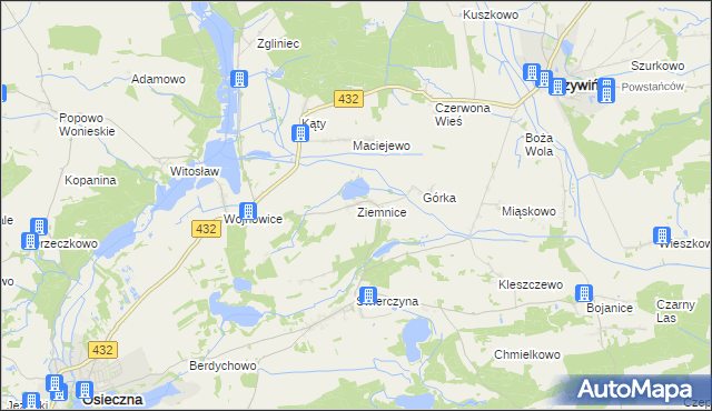 mapa Ziemnice, Ziemnice na mapie Targeo