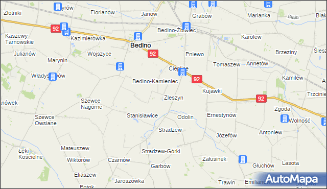 mapa Zleszyn, Zleszyn na mapie Targeo