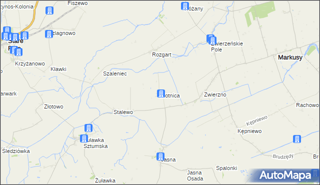 mapa Złotnica, Złotnica na mapie Targeo