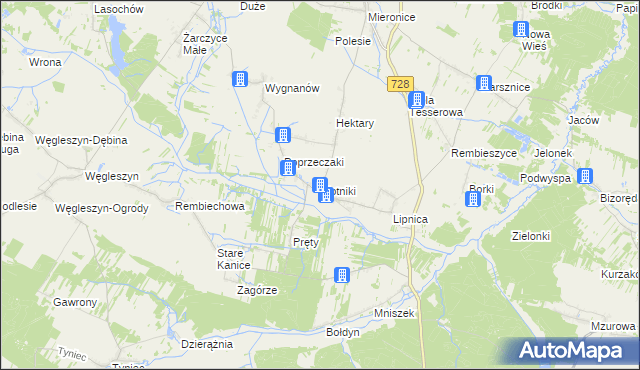 mapa Złotniki gmina Małogoszcz, Złotniki gmina Małogoszcz na mapie Targeo