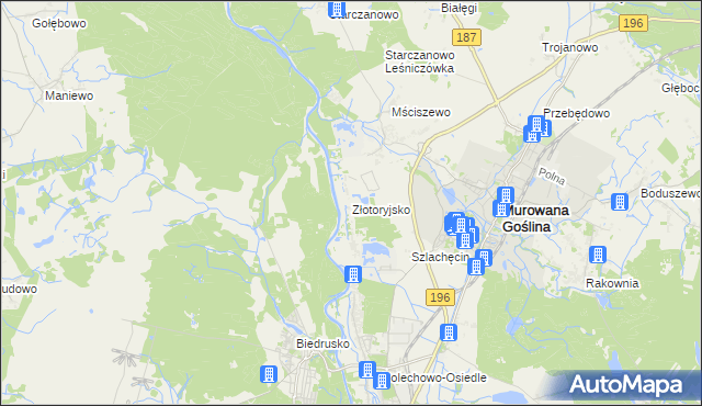 mapa Złotoryjsko, Złotoryjsko na mapie Targeo