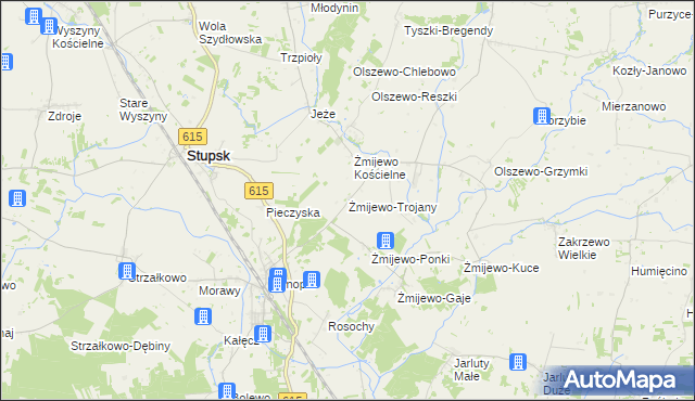 mapa Żmijewo-Trojany, Żmijewo-Trojany na mapie Targeo