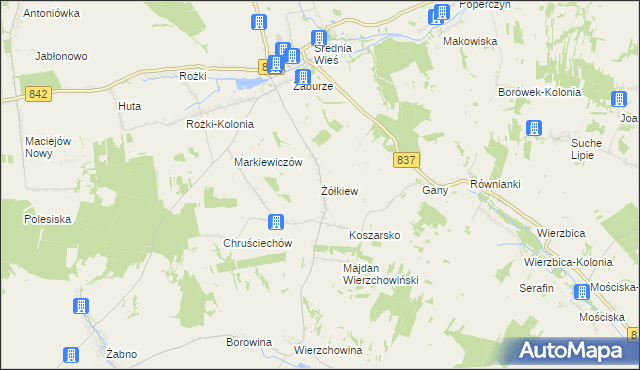 mapa Żółkiew, Żółkiew na mapie Targeo