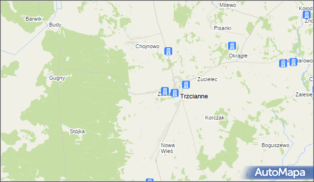 mapa Zubole, Zubole na mapie Targeo