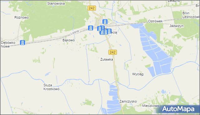 mapa Żuławka gmina Wyrzysk, Żuławka gmina Wyrzysk na mapie Targeo