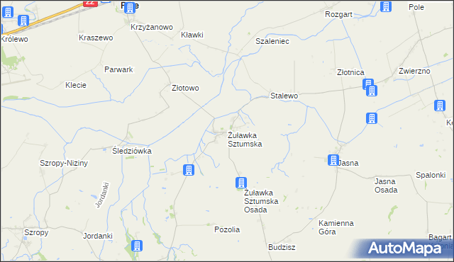 mapa Żuławka Sztumska, Żuławka Sztumska na mapie Targeo