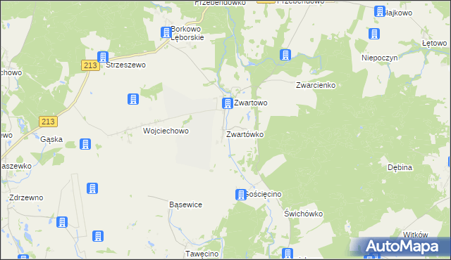 mapa Zwartówko, Zwartówko na mapie Targeo