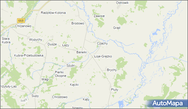 mapa Łoje-Gręzko, Łoje-Gręzko na mapie Targeo