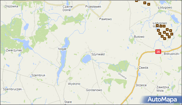 mapa Szynwałd gmina Łasin, Szynwałd gmina Łasin na mapie Targeo