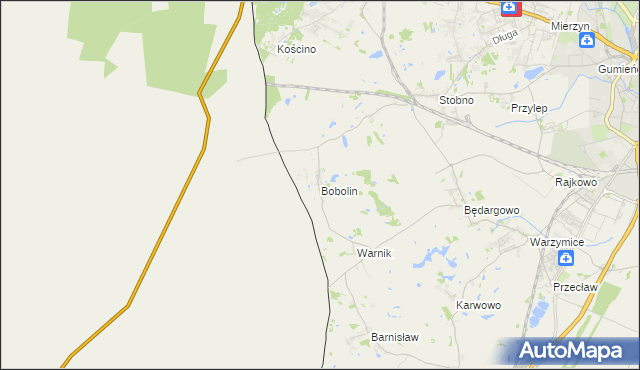 mapa Bobolin gmina Kołbaskowo, Bobolin gmina Kołbaskowo na mapie Targeo