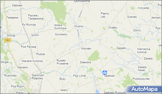 mapa Michałki gmina Świedziebnia, Michałki gmina Świedziebnia na mapie Targeo