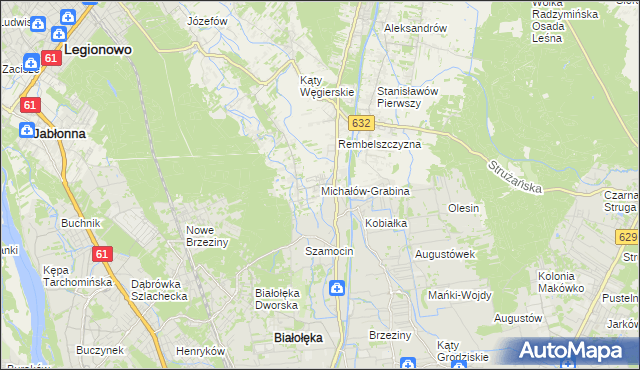 mapa Michałów-Grabina, Michałów-Grabina na mapie Targeo