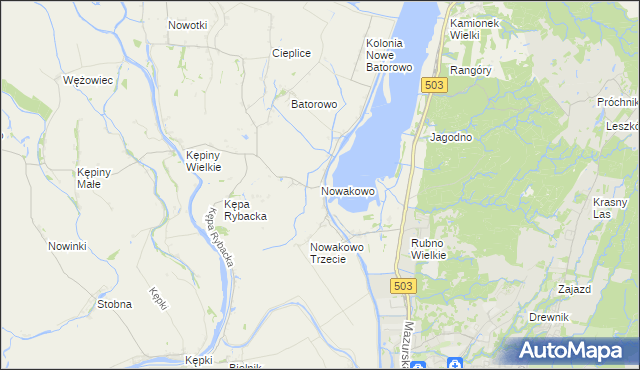 mapa Nowakowo gmina Elbląg, Nowakowo gmina Elbląg na mapie Targeo