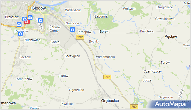 mapa Przedmoście gmina Głogów, Przedmoście gmina Głogów na mapie Targeo