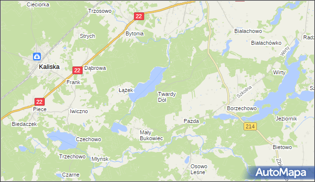 mapa Twardy Dół, Twardy Dół na mapie Targeo