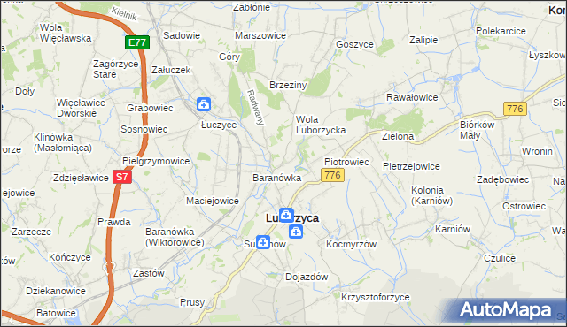 mapa Wysiołek Luborzycki, Wysiołek Luborzycki na mapie Targeo