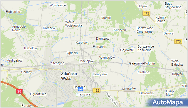 mapa Ochraniew, Ochraniew na mapie Targeo
