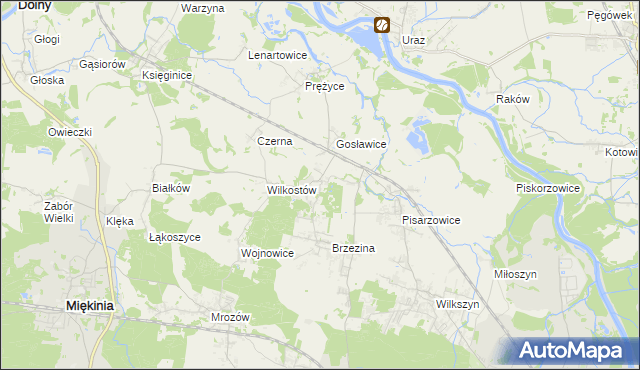 mapa Brzezinka Średzka, Brzezinka Średzka na mapie Targeo
