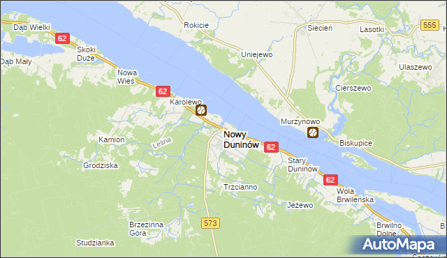 mapa Nowy Duninów, Nowy Duninów na mapie Targeo